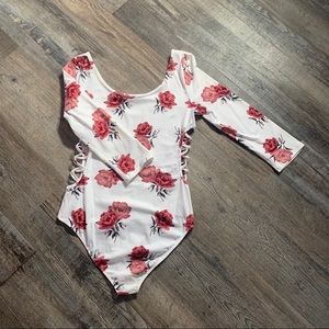 Rose Patterned Bodysuit